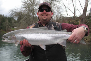 John Strenk with a Rogue River steelhead
